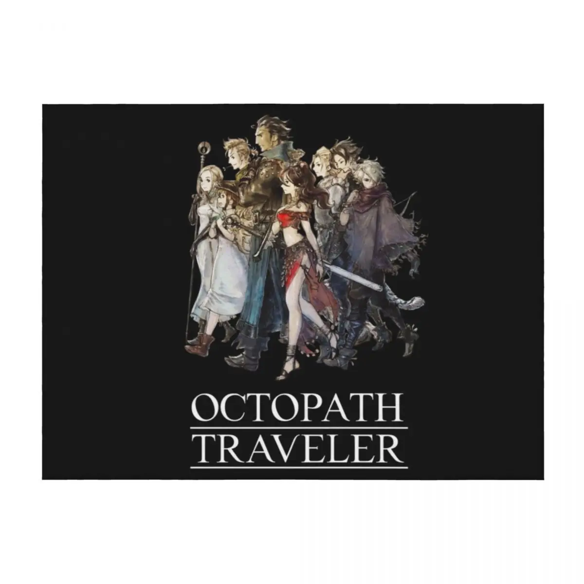 

Octopath Traveler - Travelers Logo [w/ White Text] Throw Blanket For Sofa Thin Fashion Sofas anime Cute Plaid Blankets