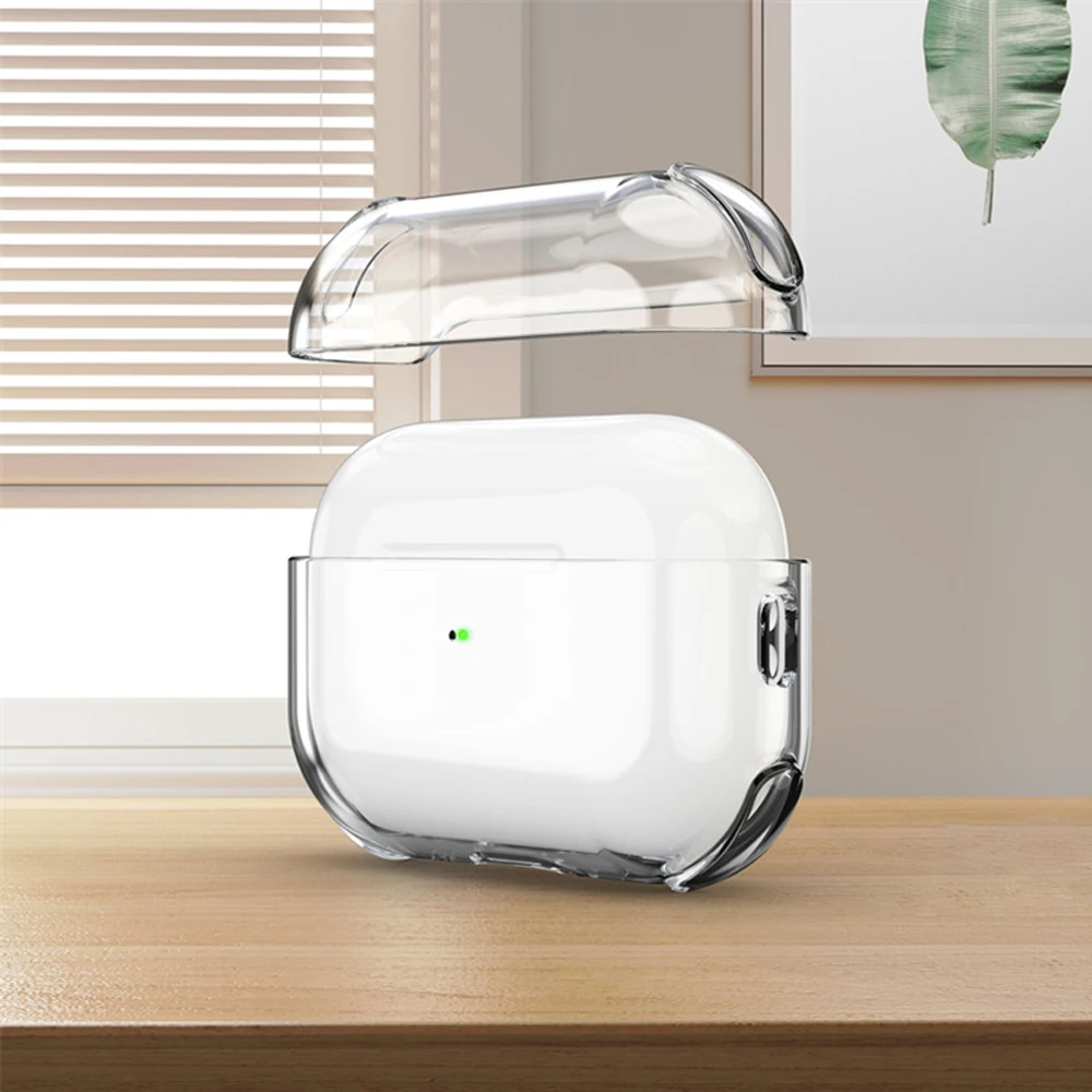 Transparente Hülle für AirPods 4 3 2 1, Business-Kopfhörerhüllen für Apple AirPods Pro 1. und 2. Generation, Schutzhülle mit Haken – Detail 6