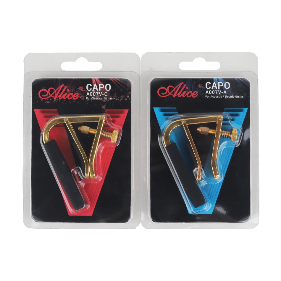 Alice A007V Golden Guitar Capo Zinc Alloy  Adjustable for Acoustic Electric Guitar Classical Guitar String Instrument Clamp Fret