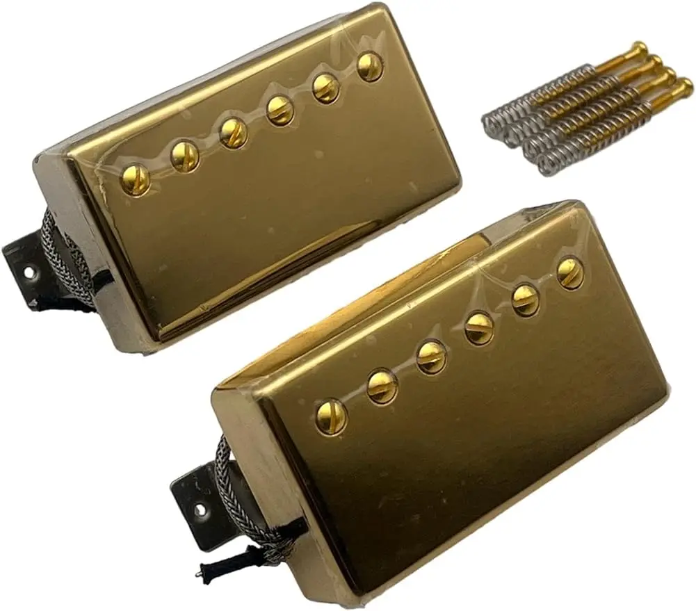 Electric Guitar Pickups Humbucker with Pro Wiring Harness for Gib Electric Guitar Pickups Accessoires (Gold 1 SET (1C))
