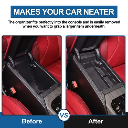 Imagen 2 del producto Organizador de caja de almacenamiento de reposabrazos de coche para BMW X3 G45 ‌   2025 2026 Caja de almacenamiento para consola central Bandeja contenedor Accesorios interiores