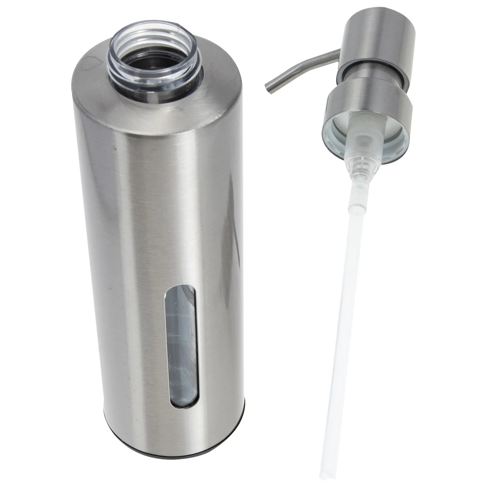 

Creative Stainless Steel Liquid Soap Dispenser Refillable Pump Bottle for Home Bathroom Shower Gel Shampoo Lotion Portable