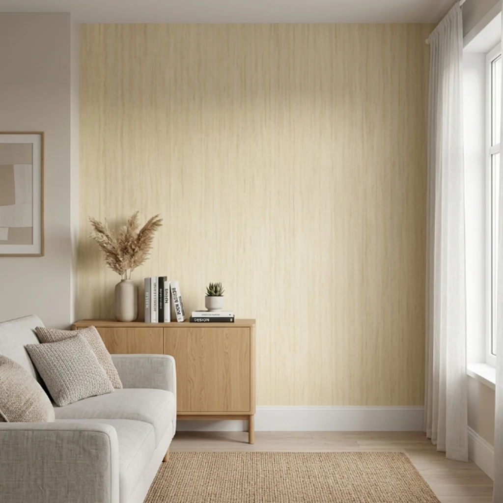 Imitation Soft Porcelain Beige Wood Grain Wall Stickers Self-Adhesive Thickened Waterproof Wallpaper for Bedroom Living Room Hom