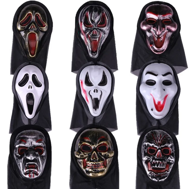 

Halloween GhostFace Masks Skull Mask, Horror Full Head Masque Creepy Mask for Halloween Decoration Party, Horror Role Play Props