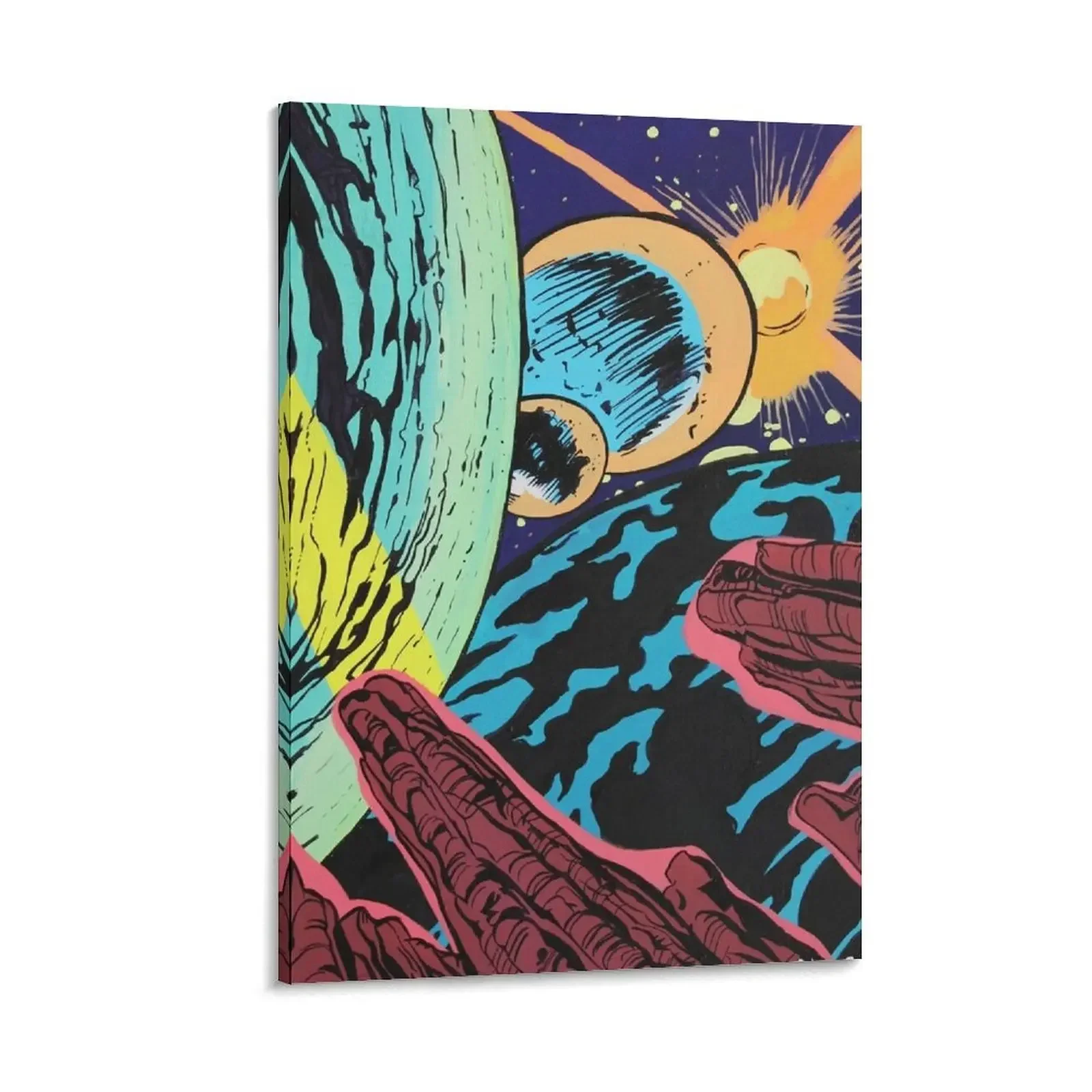 

Planets Canvas Painting decorative picture for living room korean room decor cute room decor