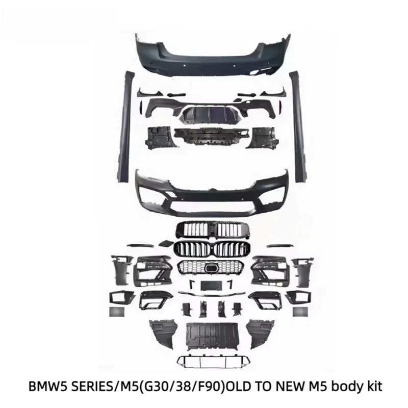 Car Parts Car Bumpers Suitable for  5 Series G30, G38, Retro-modernized M5 - 1:1 Large-scale Bumper Set