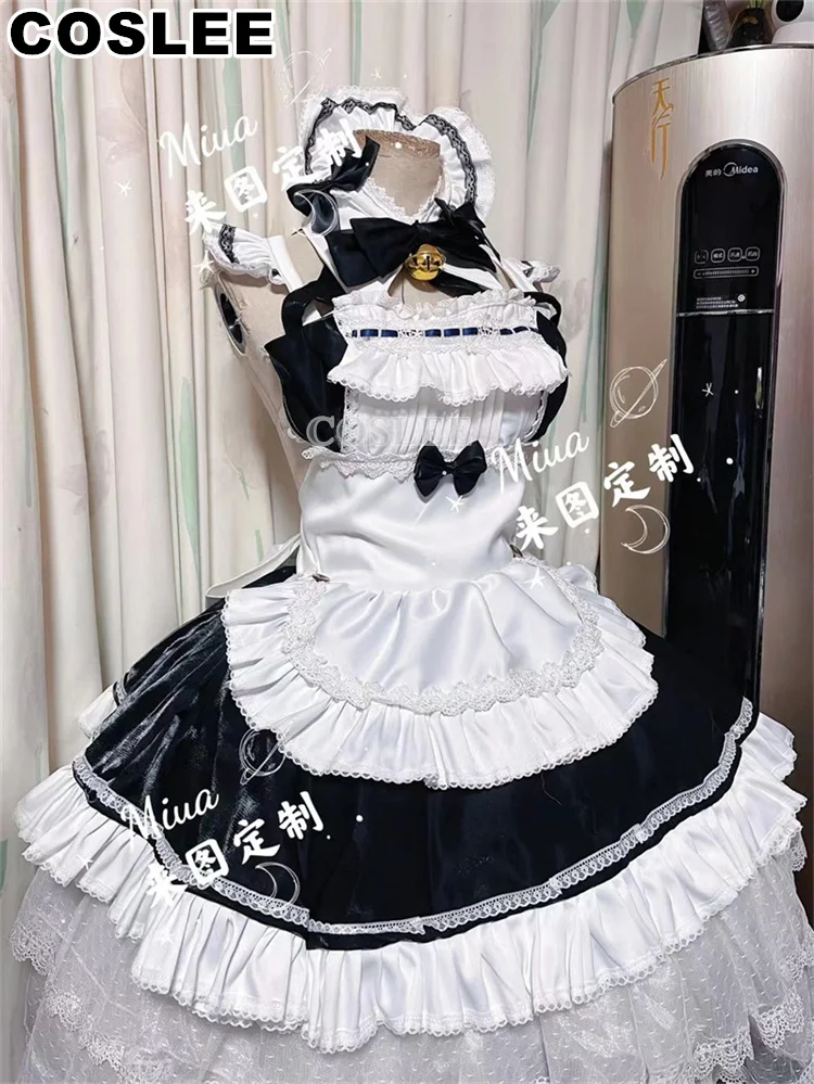 COSLEE[Customized] NIKKE Privaty Cosplay Costume The Goddess Of Victory Cos Unfriendly Maid Uniform Dress Women Hallowen Party