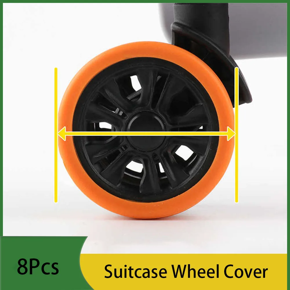 8/16/24Pcs OD5.0-7.5CM Silent Shock Absorber Luggage Wheel Cover Travel Box Universal Wear Resistant Protective Accessories