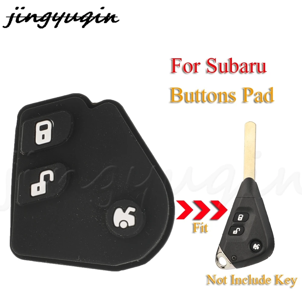 JYQ Replacement BTN Pad Car Styling For Subaru Liberty Impreza Forester Outback B13 2005-2009 Auto Remote Key Fob Case Shell Pad