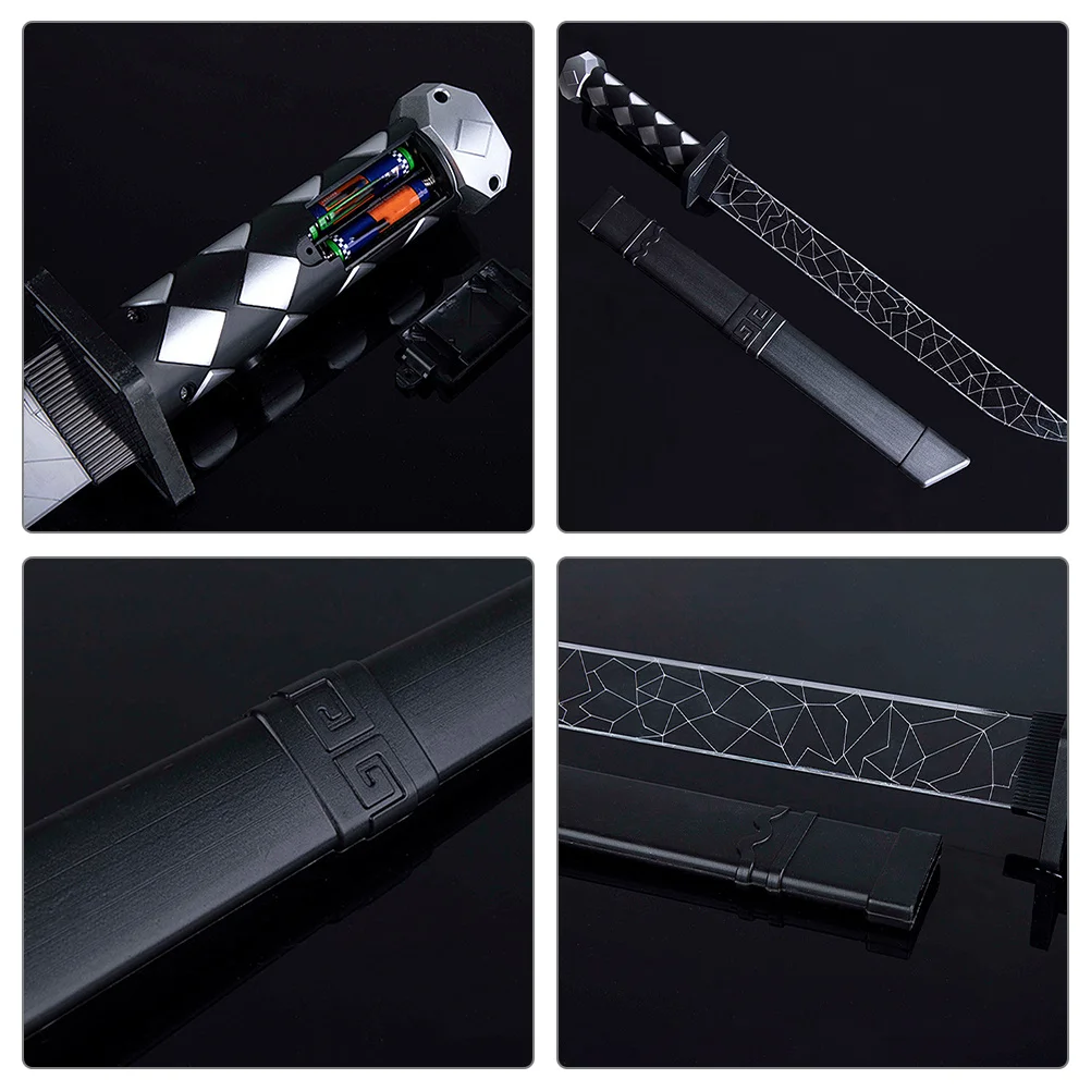 Épée jouet lumineuse résistante à l'usure, Style japonais pour enfants, fête interactive, Cosplay amusant, Design de fissure fraîche, jeu d'halloween