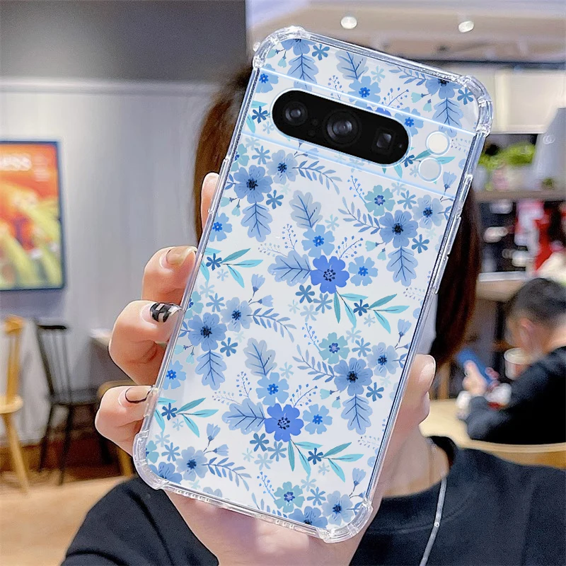 Przezroczyste etui na telefon P ixel 8 Flowering Season dla Google Pixel 8Pro 8 6Pro 9Pro 9ProXL 9 7 7Pro 6 7A 8A 6A Cover