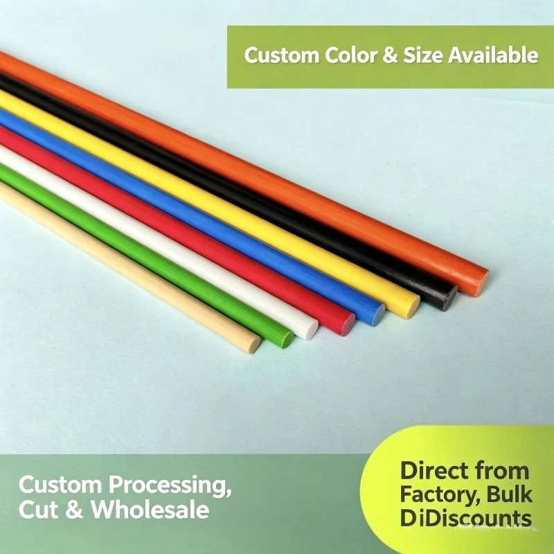 High Toughness High Elastic Solid FRP Fiberglass Rod Glass Fiber Bar Stick For Aircraft Model Tent DIY Project