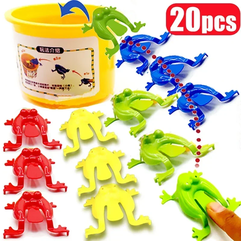 10/50pcs Colorful Jumping Frog Toys Kids Children Assorted Stress Relief Anxiety Early Educational Insect Games Party Favor Gift