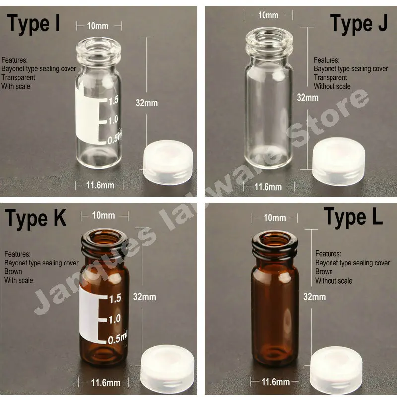 Imagem -04 - Laboratório 1.5 2ml Clear Brown Vidro Garrafa de Amostra de Frasco de Injeção Líquida Headspace Cromatografia Frasco de Silicone Almofada Capa Garrafa Rack