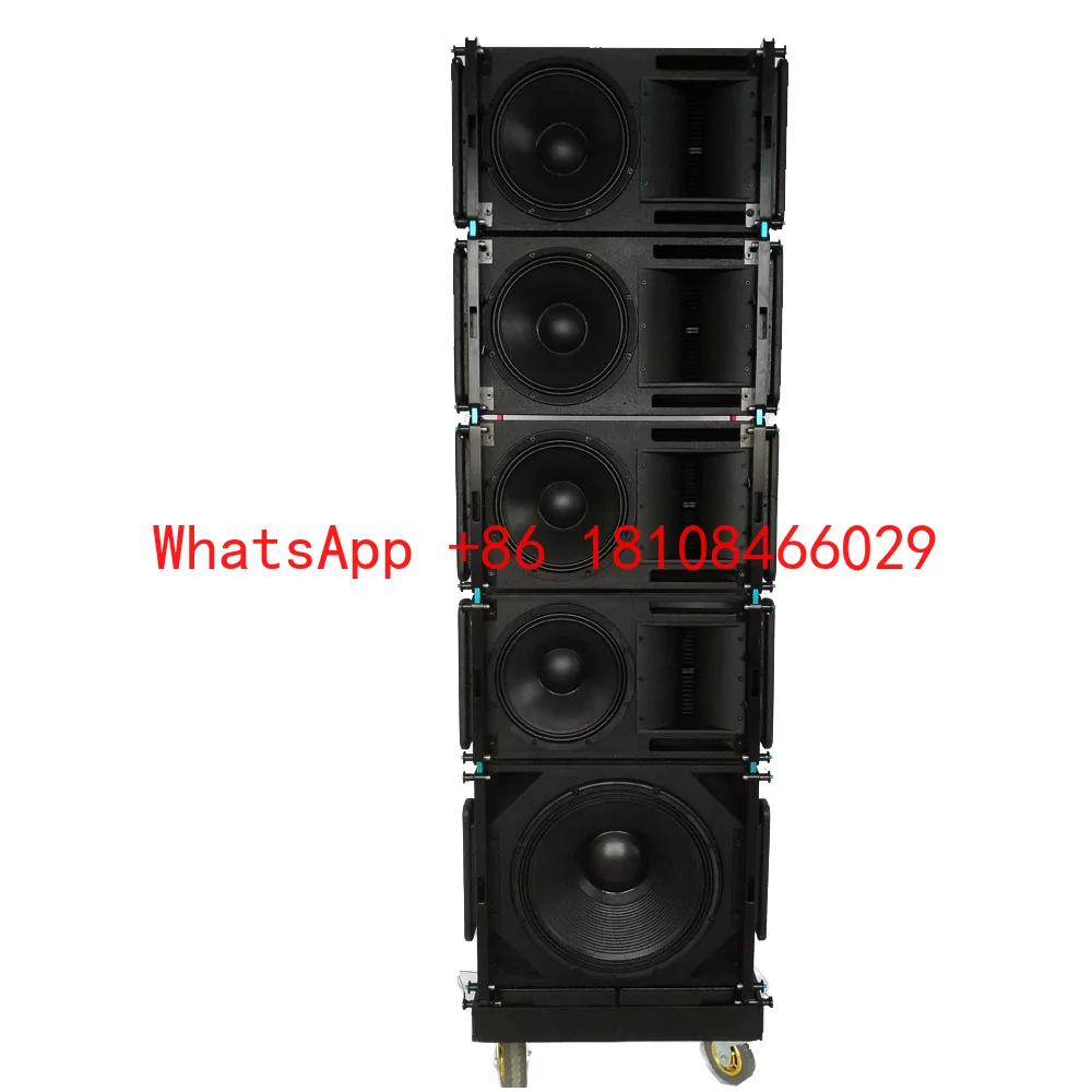 High Quality 12-Inch Wooden Line Array Speaker Active PA System with Built-In German DSPFIR 1200W Output Power 8 Ohm Impedance