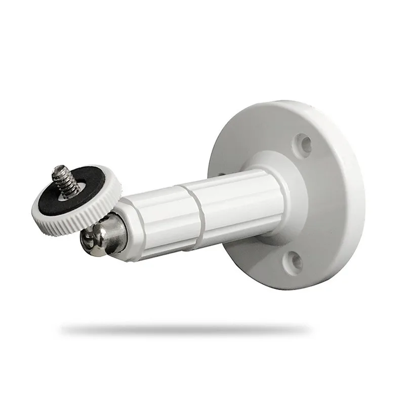 180 Degree Adjustable Security CCTV Camera Wall Mount Stand Indoor/Outdoor Mini Mount Bracket White Plastic Mount CCTV Support
