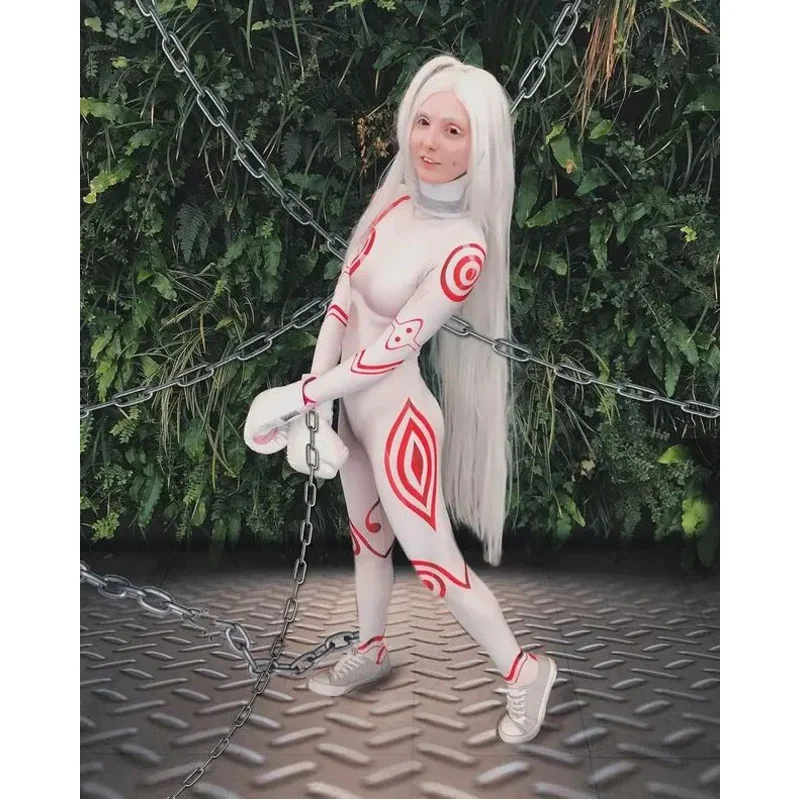 Dorośli/dzieci Anime Deadman Wonderland Shiro przebranie na karnawał Zentai Halloween body Catsuit