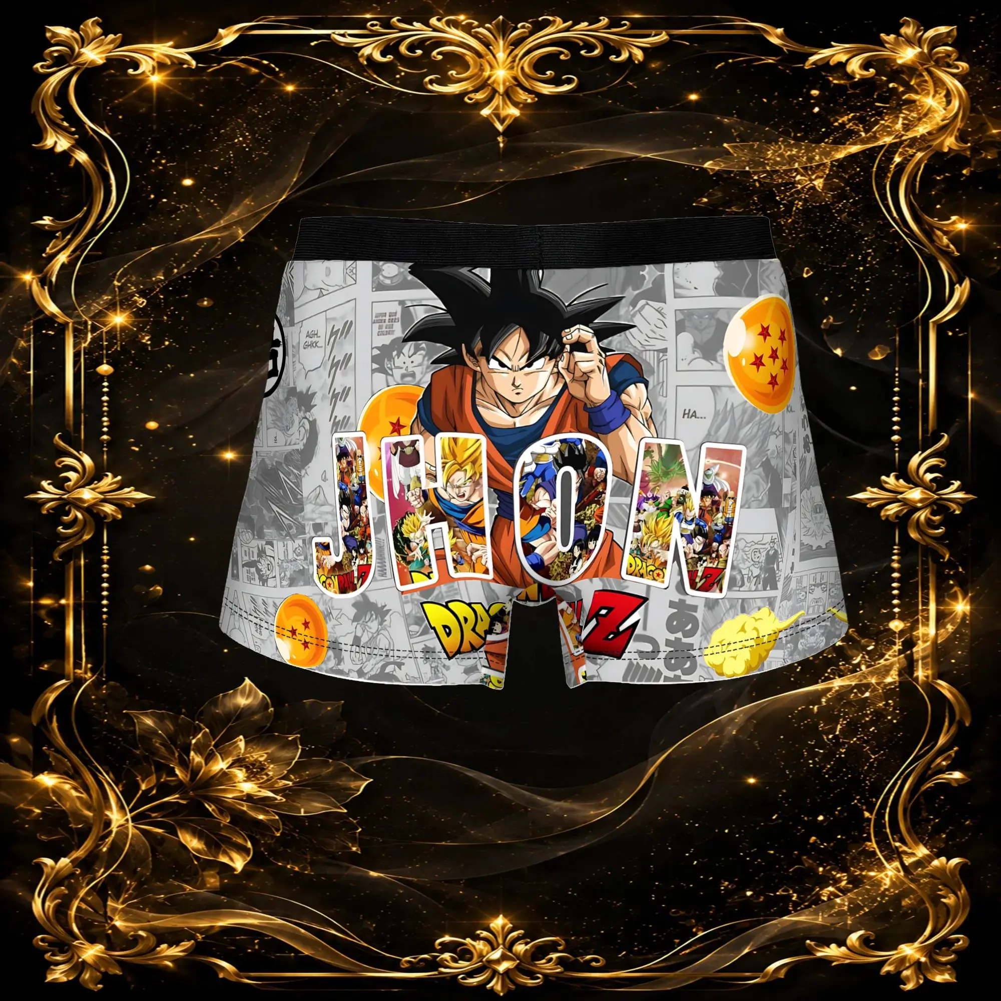 3Pcs  boxers Dragon Ball Z Underpants Homme Panties Men's Underwear Sexy Shorts Boxer Briefs