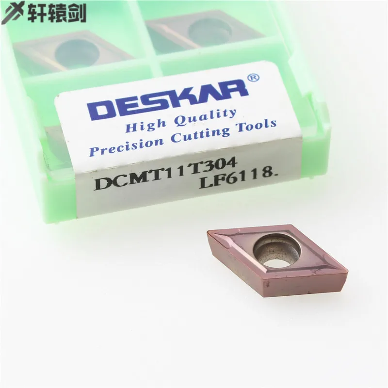 Ferramenta de torno cnc, inserção de carboneto para torno de aço inoxidável, modelo lf6118, tamanhos lf6118, 10 unidades