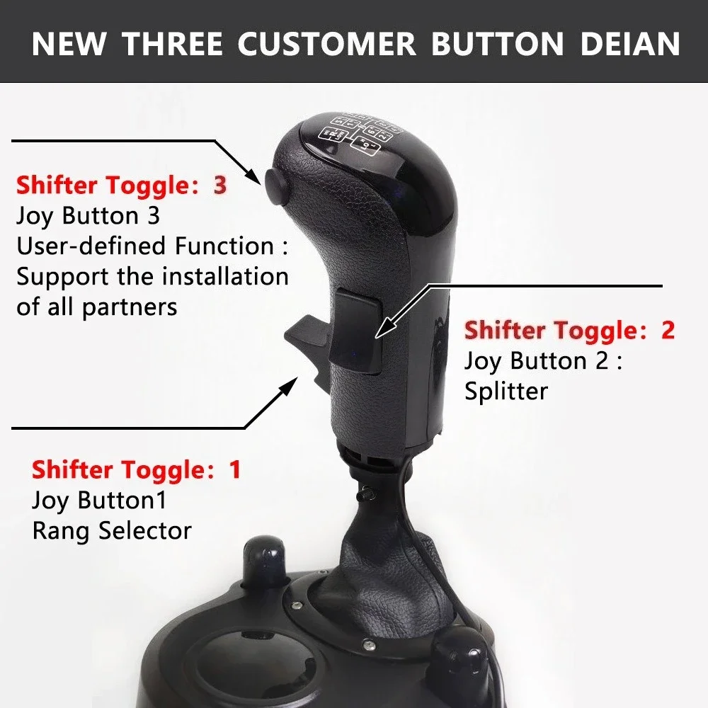 ل لوجيتك G923 G29 G27 G25 PXN V9 V10 V99 A7 PC USB التحول المقبض ل اليورو شاحنة محاكاة 2 ATS ETS2 عالية منخفضة والعتاد لعبة شيفتر #4