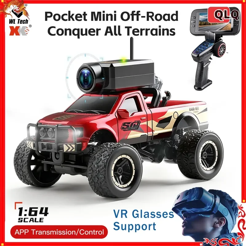 

Wltoys 6407 RC Video Car With Display (Optional) Remote & APP Control VR Function Support 2.4G WiFi RC Drift Car 1:64 Scale