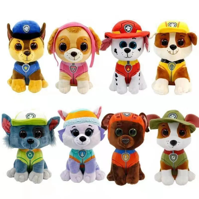 Hot Paw Patrol Cartoon Plush Toy Everest Skye Chase Marshall  Animals Dog Anime Figure Stuffed Dolls Children Birthday Gift Toy