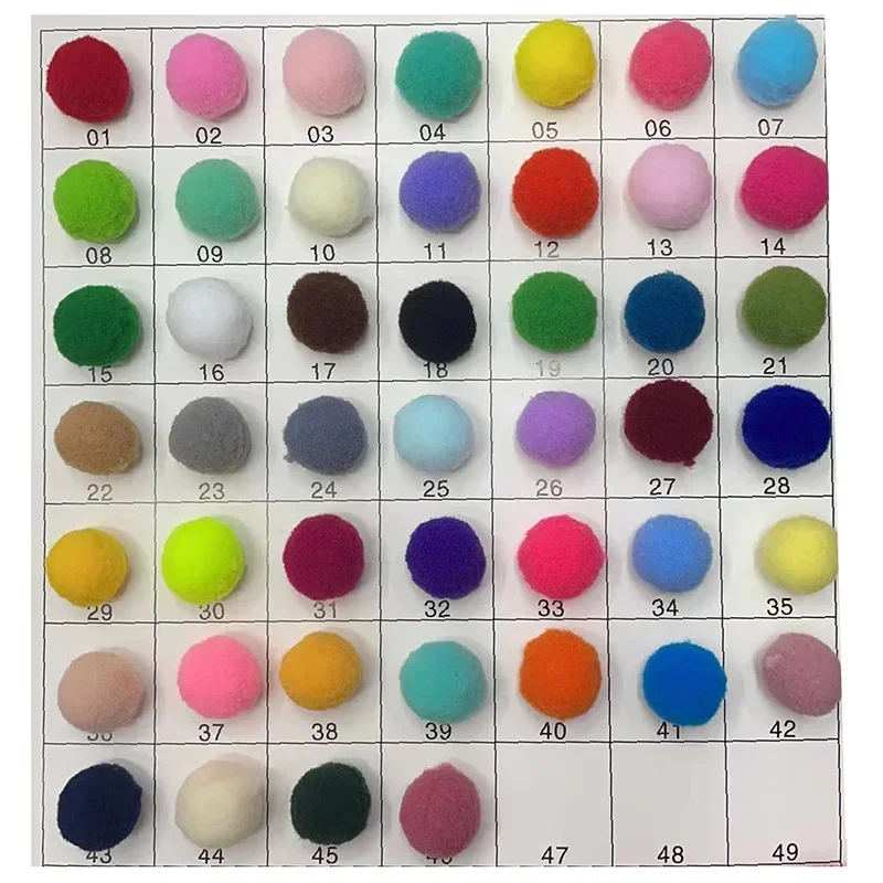 8/10/15/20/25/30mm Pom Pom Fur Balls Fluffy Soft PomPoms Multicolor Pompoms Fur Ball High-Elastic PomPom Creative Craft Supplies