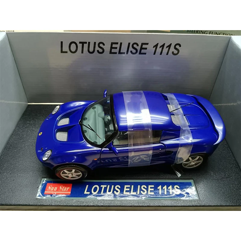 Diecast scala 1/18 Lotus Elise Sports Car simulazione modello di auto in lega Display statico giocattolo da collezione regalo Souvenir Decration