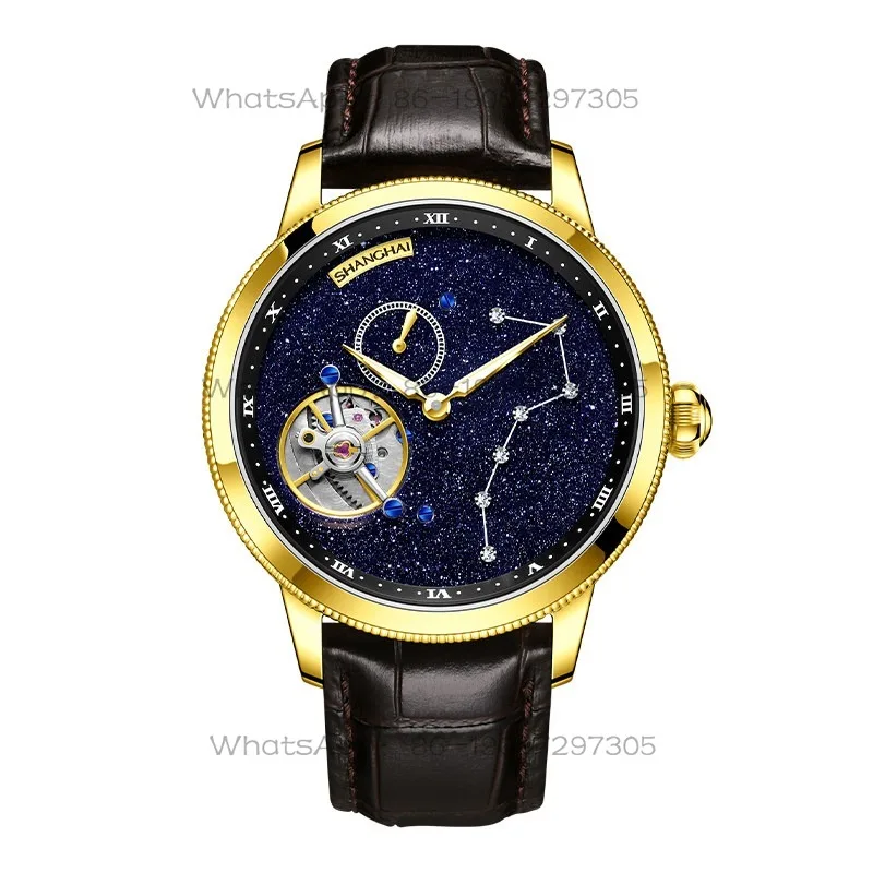 Reloj Time Island 1 Store Serie Metrópolis de Shanghái, Tourbillon Manual Time Trace Starry Sky, Siete Estrellas Orbitales