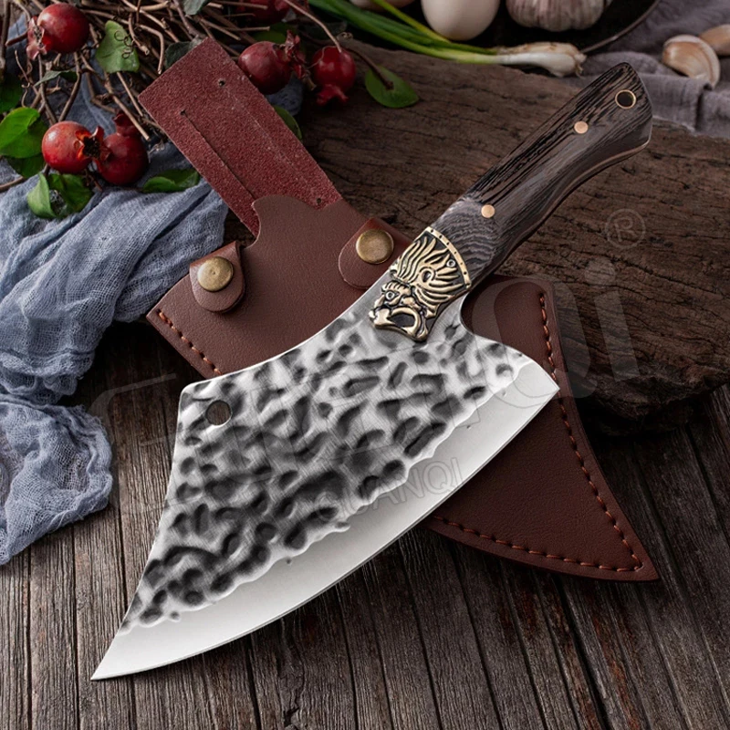 

Handmade Forged Chef Knife Butcher Chopping Knife Stainless Steel Meat Cleaver Fishing Knife Cooking Tools