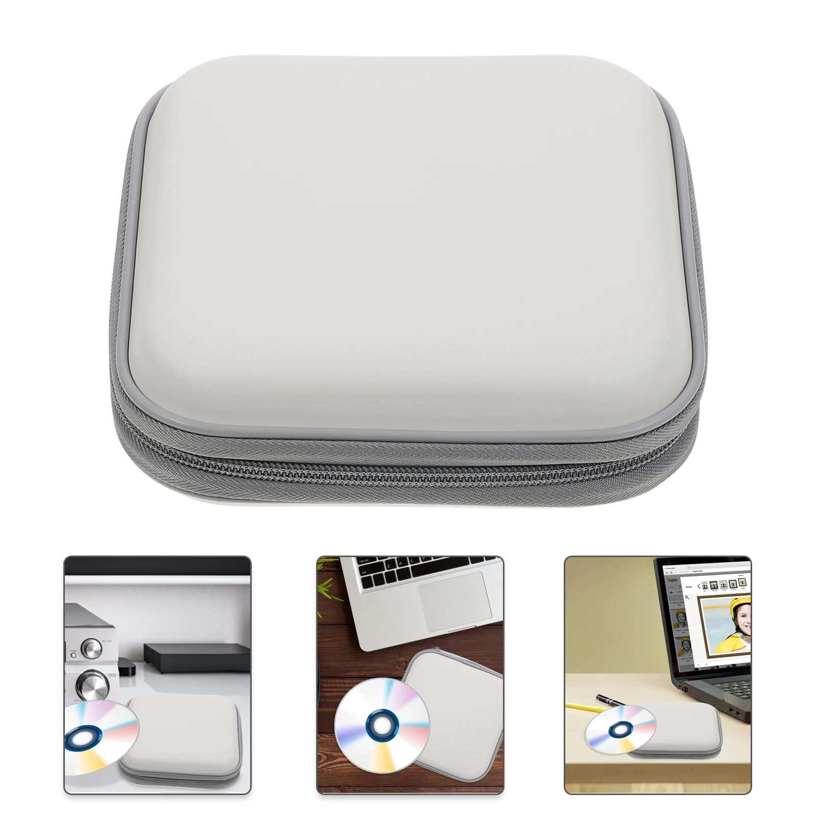 

24 Pieces Wallet DVD Cd Organizer Organizer Hard EVA Shell Smooth Cd Case Zipper Compact Storage DVDs CD-ROM Case