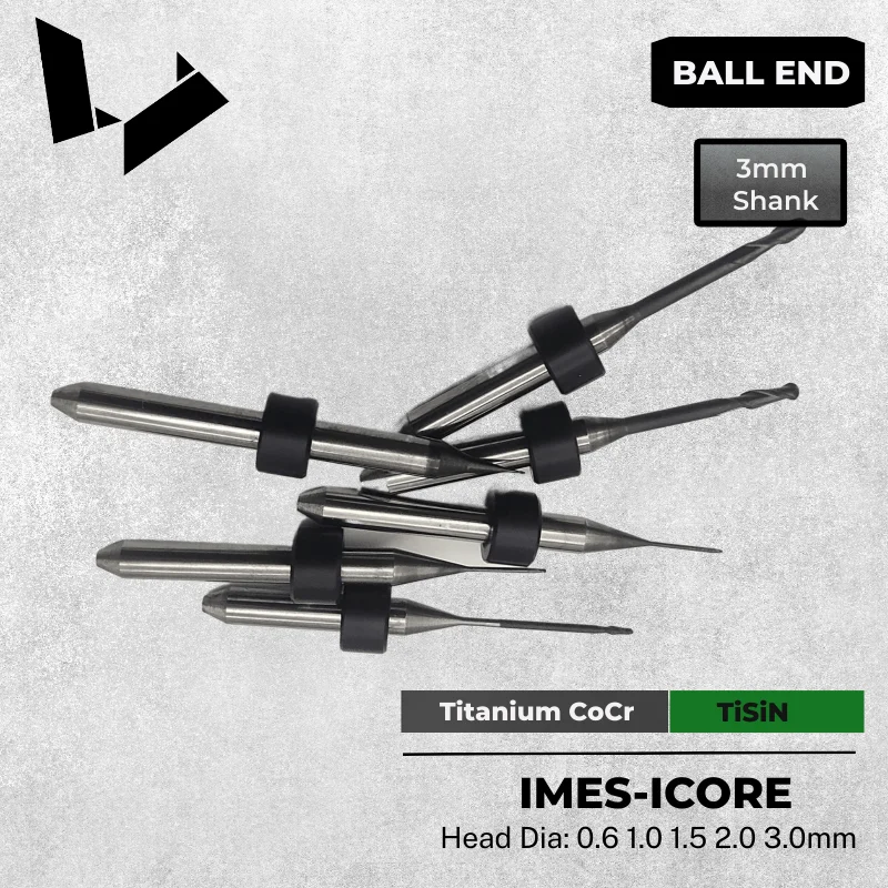 Imes-icore T1/T6 T2/T7 T3/T8 T4/T9 T5/T10/17 T20 Replacement Radius Milling Tool for Ti CoCr CORiTEC 150i Pro 250i Loader Pro