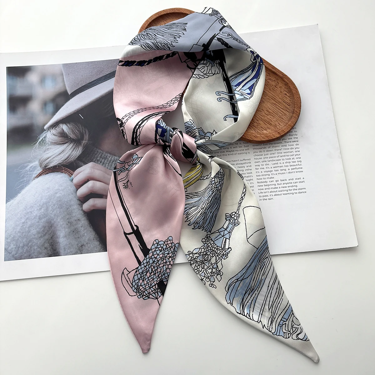 

Шелковый узкий платок-повязка для женщин: роскошная мягкая лента из сатина для волос, элегантная шейная повязка, декоративная лента для сумки, ремешок на запястье, платок-косынка