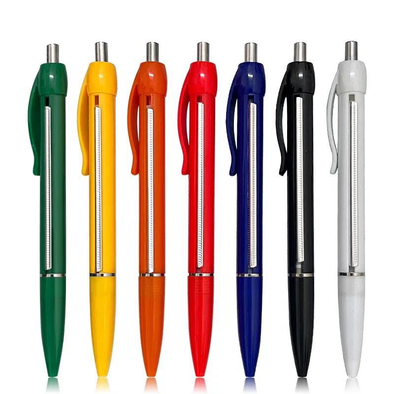 Imagem -05 - Publicidade Personalizada Pull-up Pen Multi-color Student Escova Faixa Pen Retrátil Automática Ball-point Pen 10 Pcs