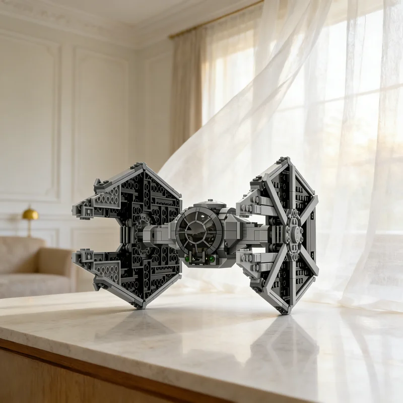 

579pcs MOC TIE ES Escort Star Battle Model Building Blocks DIY Gift Creative Collectible Display Decor Premium Adult Kids Desk