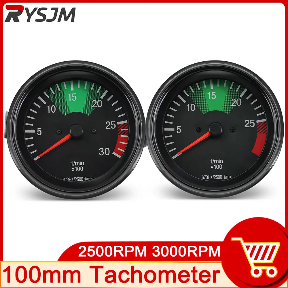 100MM Tachometer 3000RPM 2500 RPM Meter Truck Car Boat Gasoline Diesel Engine Tacho Gauge 0015428716 Customized for Mercedes