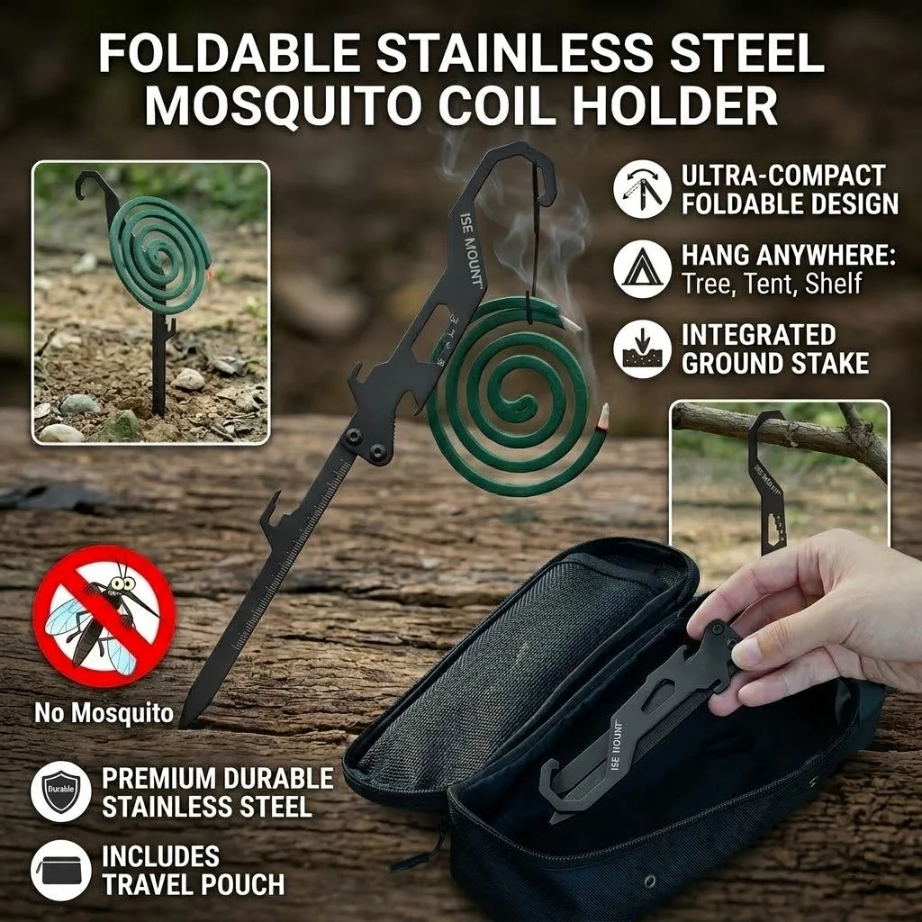 

Набор из 5 многофункциональных инструментов для кемпинга: держатель для спирали от комаров, открывалка для бутылок, измерительная лента, складной инструмент из нержавеющей стали