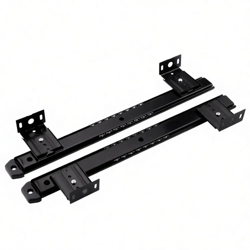 Keyboard Tray Slides Drawer Runners Cold Rolled Steel Furniture Hardware Heavy Duty Mute Rail For Computer Desk Under Desk
