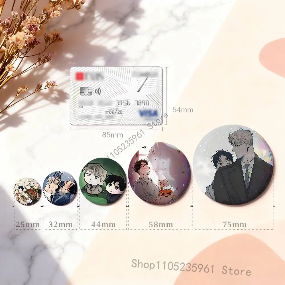 Caesar Leewon R-Roses C-Champagne Custom Badges 75mm 44mm 25mm Brooch Backpack Hat Pins Accessories Toys Valentine gift