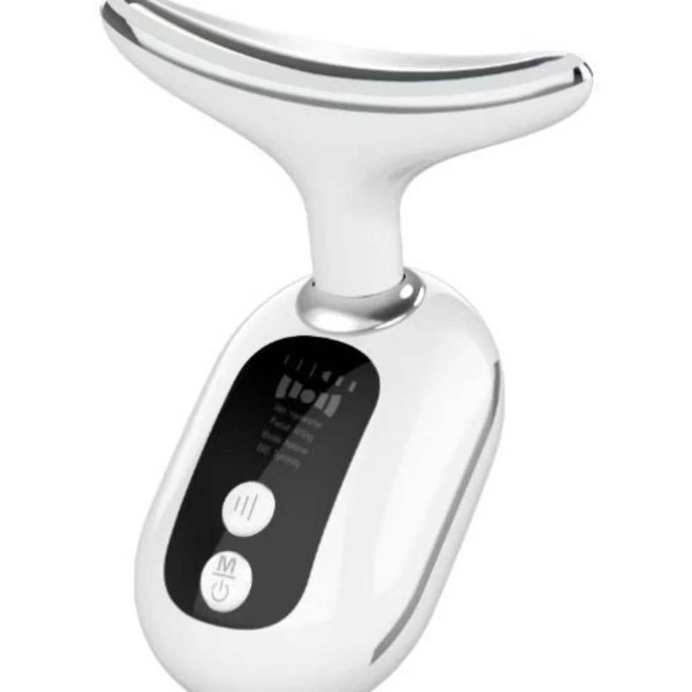 顔首リフト美容機器 EMS フェイシャルマッサージャー LED 光療法二重あごリムーバー肌の若返り引き締め抗しわ