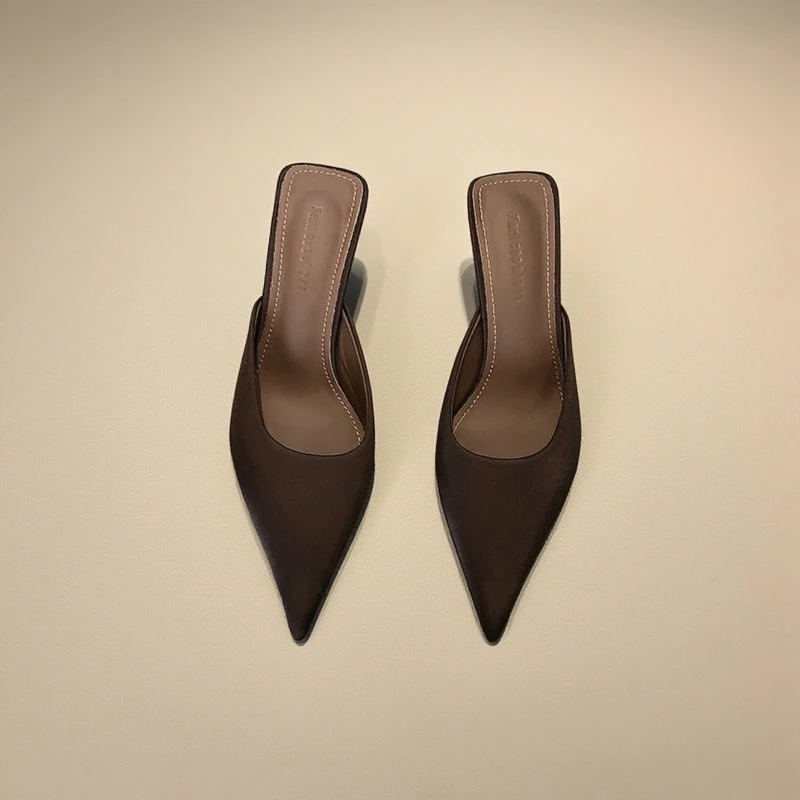 2023 sommer Frauen Abdeckung Kappe High Heel Hausschuhe Mode Leopard Print Maultiere Rutsche Damen Abend Party Alias