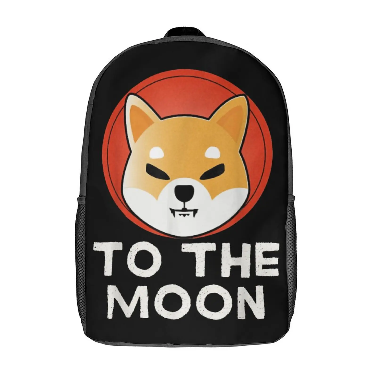 Shiba Inu To The Moon Token Shib Coin Crypto Hodle 3 in 1 Set 17 pollici zaino Lunch Bag Pen Bag picnic Graphic Vintage Secure