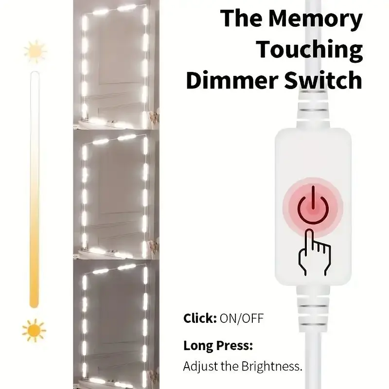 USB LED قطاع أضواء 5 فولت 2835 LED الشريط اللمس/اليد مفتاح مستشعر عكس الضوء الشريط للتلفزيون الخلفية خزانة مرآة غرفة الديكور