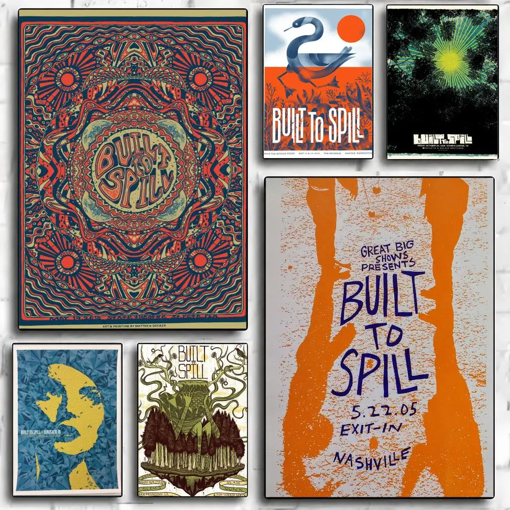 band B-Built to Spill-L Poster Minimalist Wall Sticker for Cafe Office Bar Home Decor and Gift