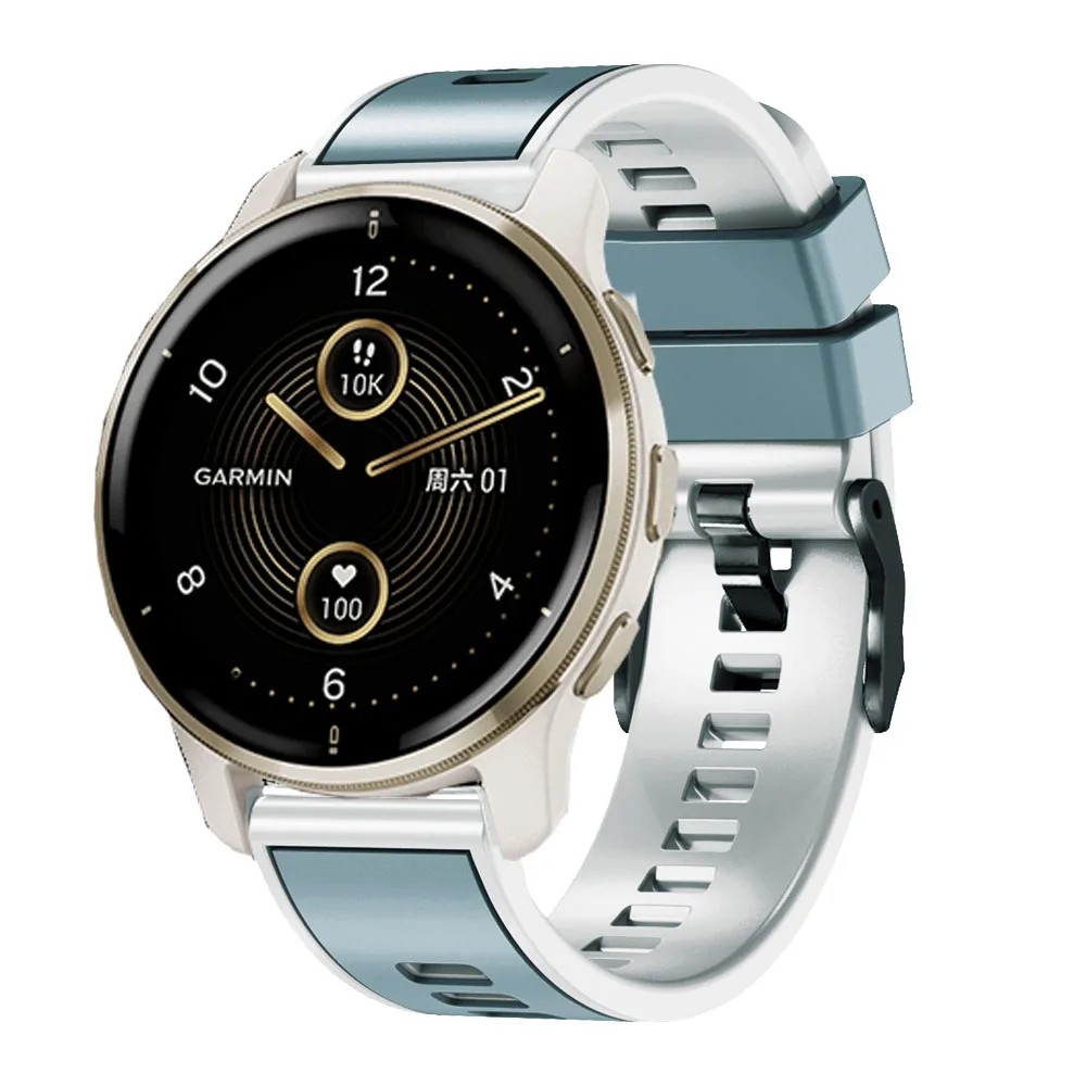 Correa de silicona para reloj Garmin Venu SQ 2, pulsera para reloj inteligente Venu 2 Plus/Vivoactive 3 3t, Forerunner 158 55 245 645