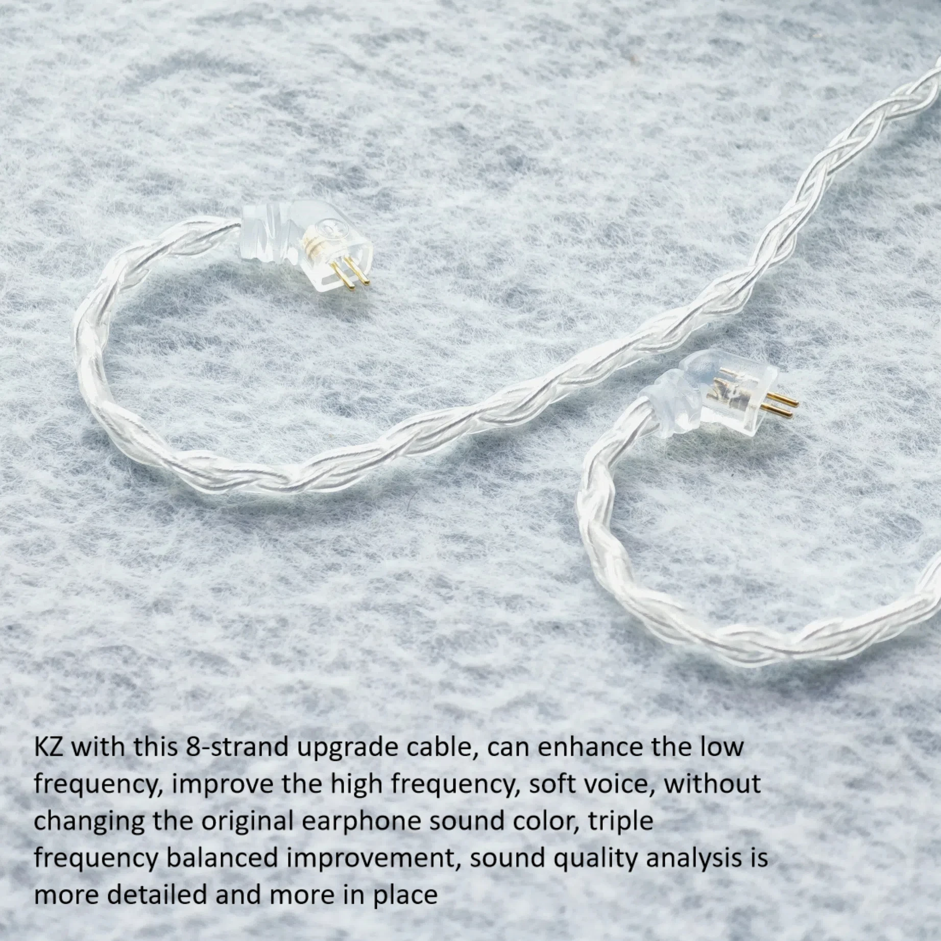 KZ Cable High Purity 8 Core OCC Silver Plated Flat Upgrade Earphone Cable 3.5mm with MIC Plug for KZ DQ6 ZAX ZS10 PRO ZSN ZSX