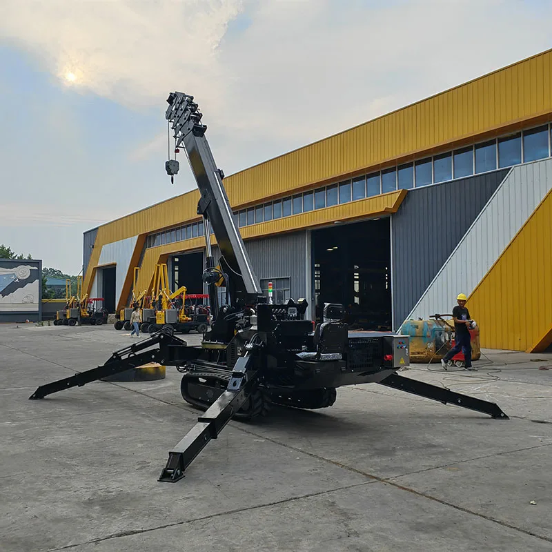 Factory Supplies 3-Ton Crawler-Type Spider Cranes Engine 12T Capacity 19M Operating Radius Aerial Elevators Portable