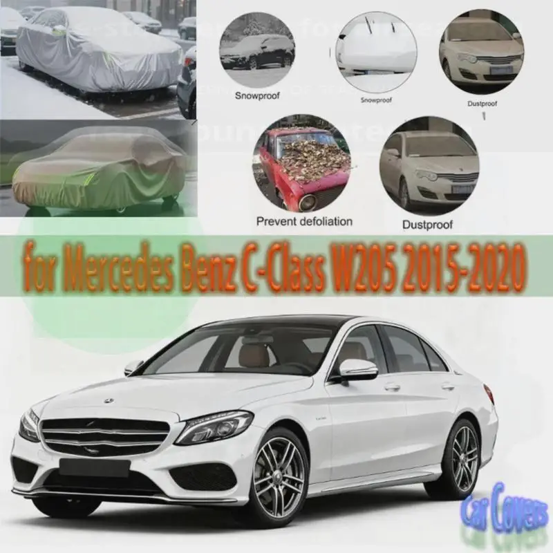 

For Outdoor Protection for Mercedes Benz C Class W205 2015 2020 Waterproof Dustproof Snow Sunshade Car Covers