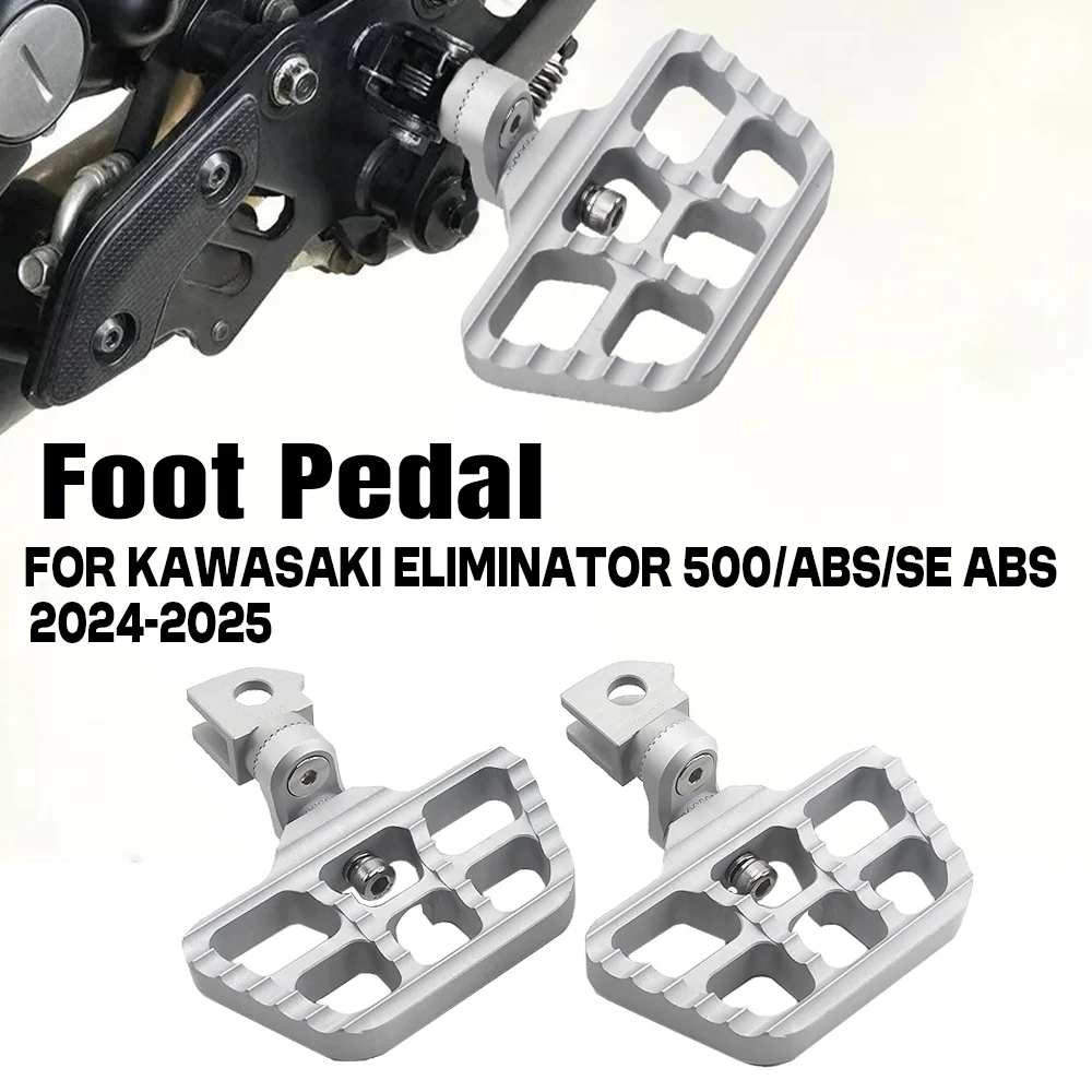 

Motorcycle Footrest Footpegs Rests Pedals Adjustable Rider Anti Slip FootPegs For Kawasaki Eliminator 500 SE ABS 500 2024-2025