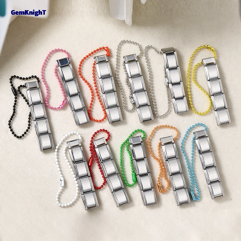 Fashion Fit 9 mm italienisches Charm-Telefonseil aus Edelstahl mit bunten Perlen, Kette, Schlüsselanhänger, Schmuckherstellung, DIY-Geschenk für Frauen – Detail 5